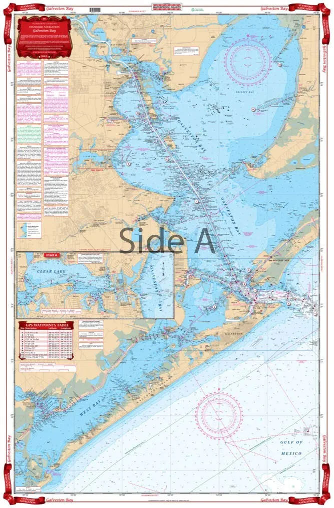 111 Galveston Bay Waterproof Charts - Durable Navigation Maps for Marine Adventures