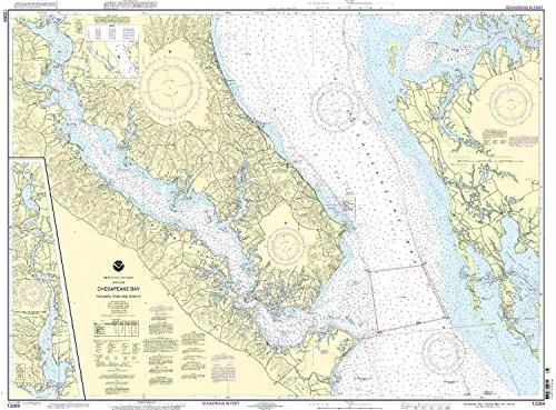 12264 Chesapeake Bay Nautical Chart - Patuxent River, NOAA Approved, On-Demand Printing