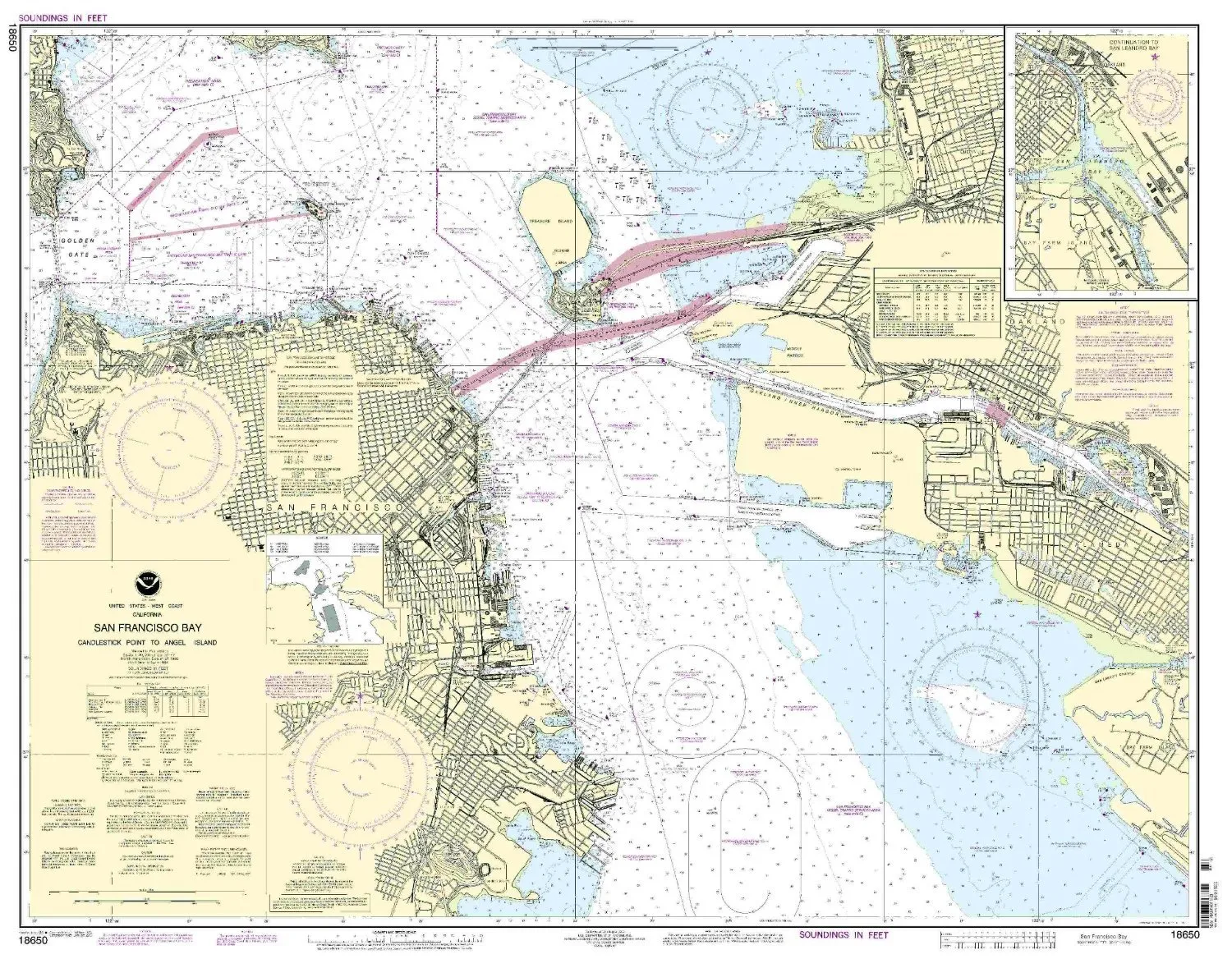 18650-San Francisco Bay Nautical Chart - Candlestick Point to Angel Island by NOAA