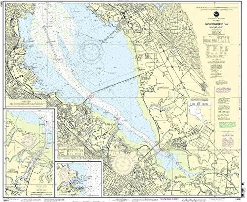 18651 San Francisco Bay Nautical Chart - Southern Part, Redwood Creek, NOAA Approved