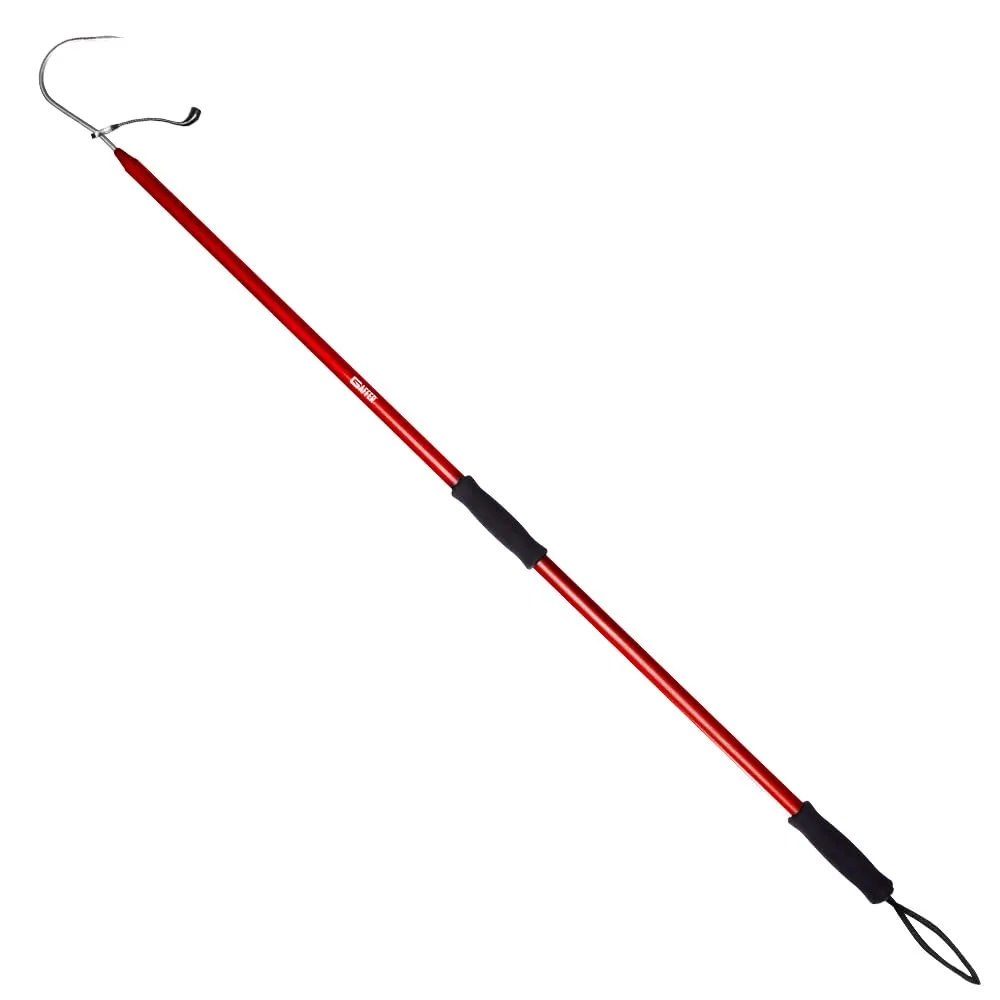 Aluminum Fish Gaff 54” with Sharp Stainless Steel Hook, Ergonomic Grips, Lightweight Design