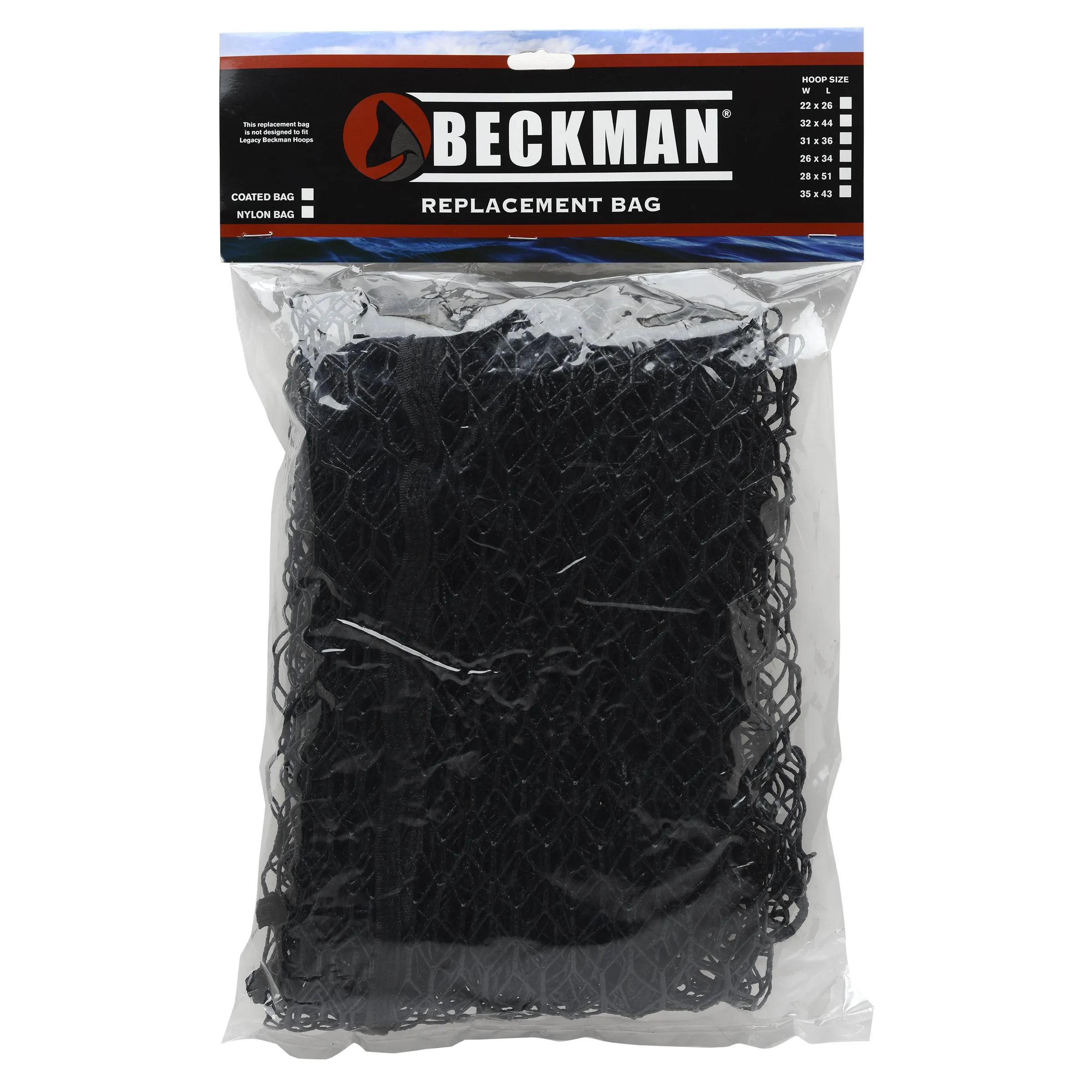 Beckman RN3244C Coated Replacement Net 32'x44', Durable Silver Design for Fishing Enthusiasts