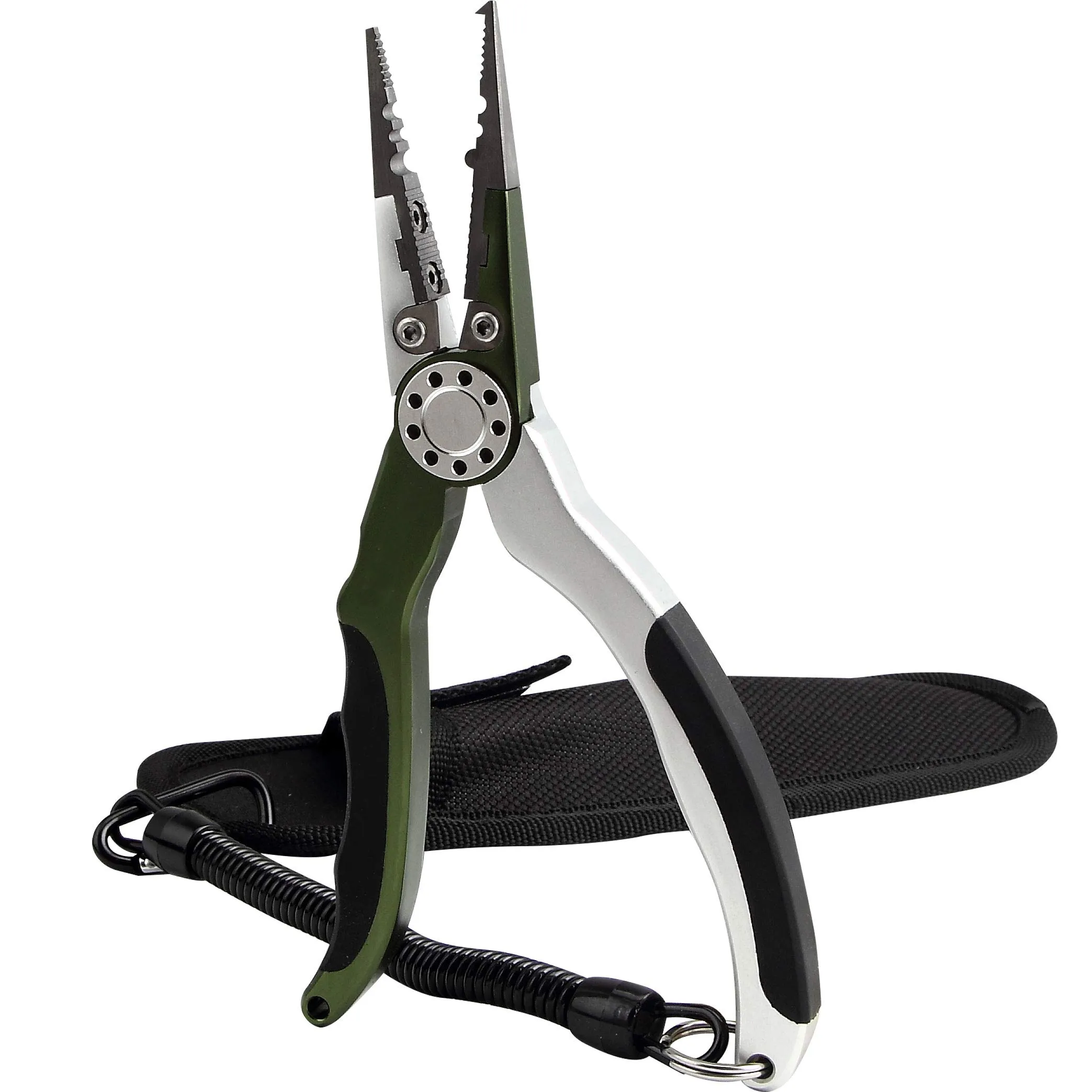 BITE FISHING TACKLE Professional Fishing Pliers, 6.5' Teflon Jaws, Tungsten Cutters with Sheath