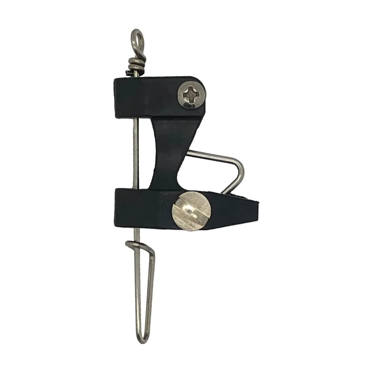 Black Downrigger Ball Release Clip - Adjustable Tension, Durable Plastic & Stainless Steel