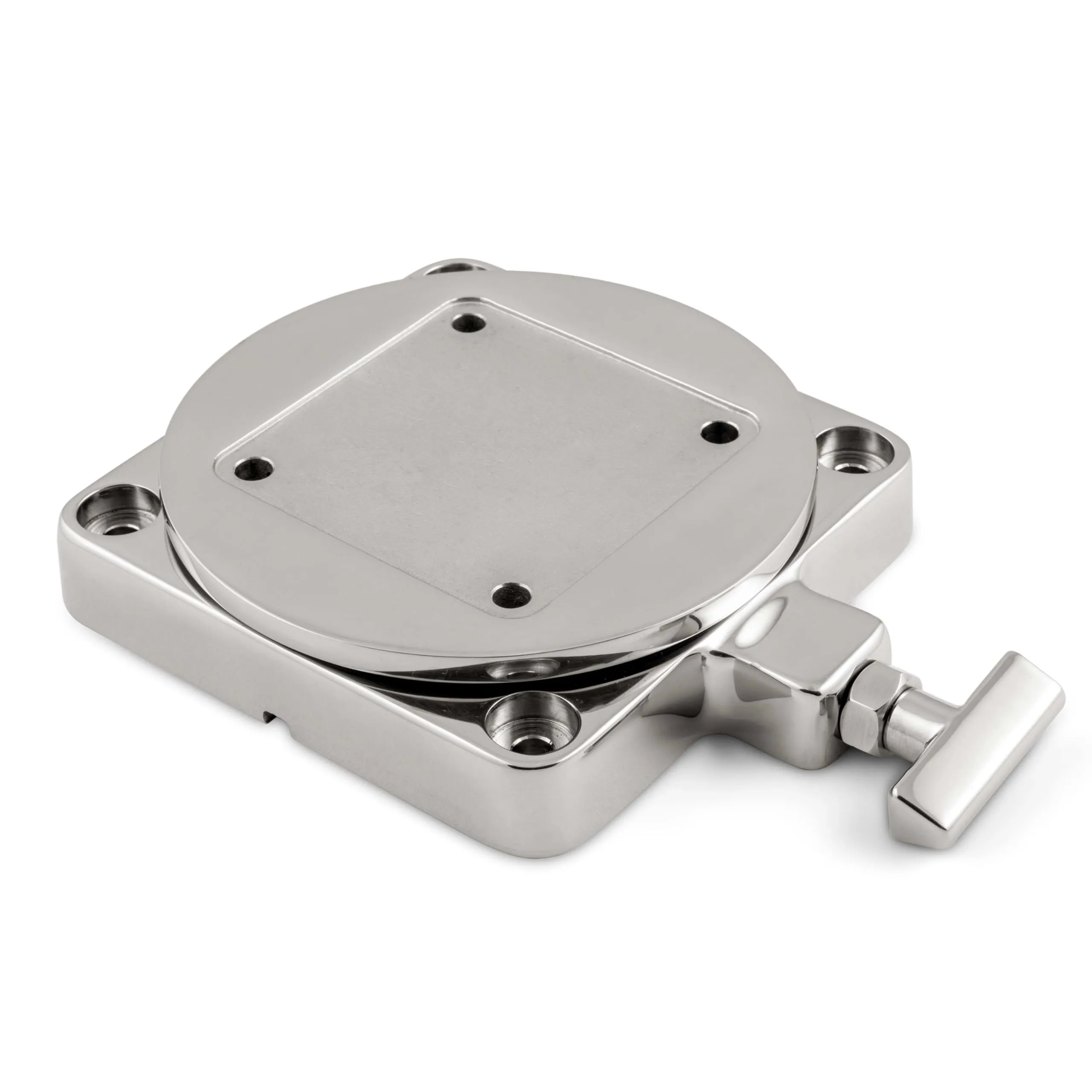 Cannon Low-Profile Swivel Downrigger Mounting Base, 316 Stainless Steel, 360° Rotation, Easy Install