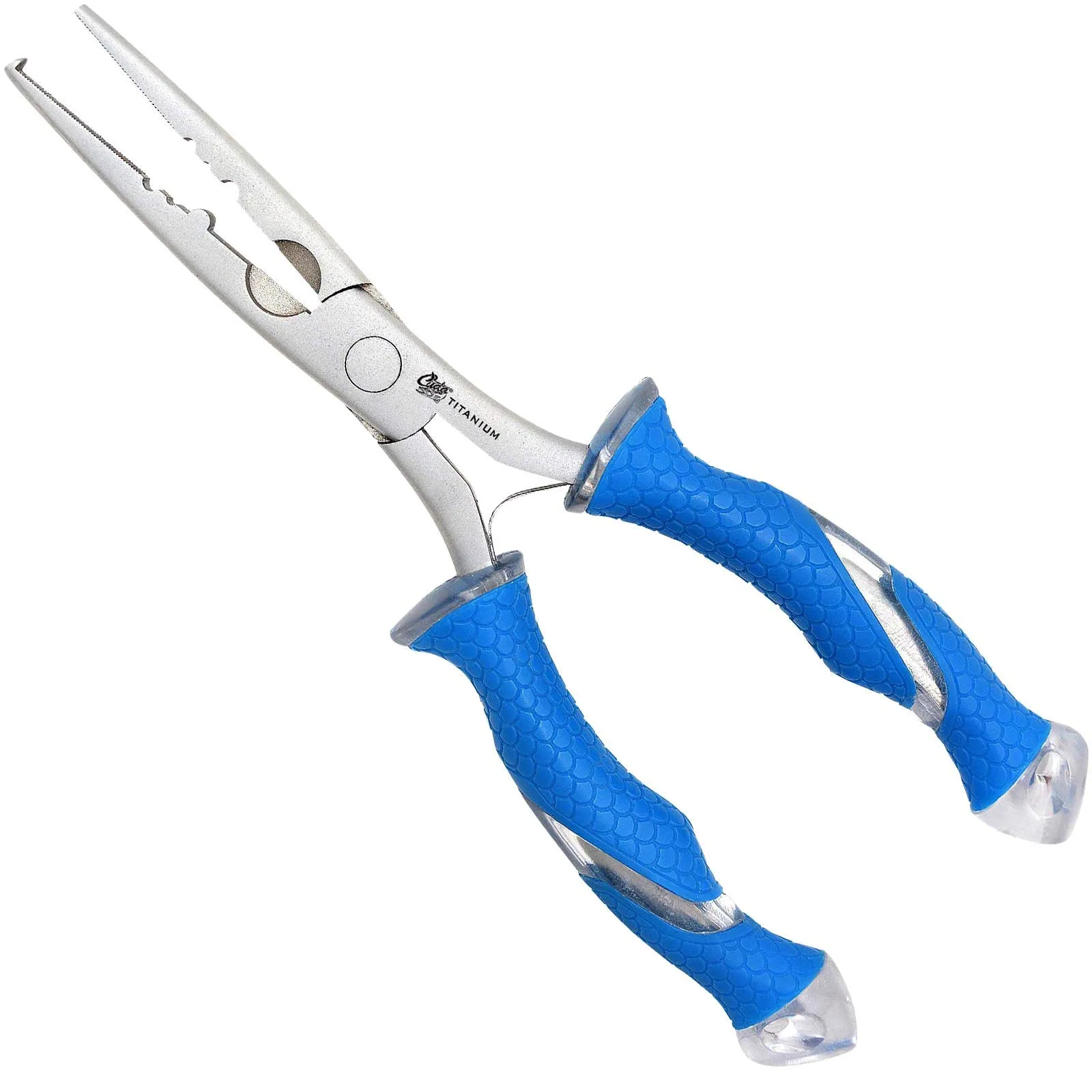 Cuda 8-Inch Stainless Steel Needle Nose Fishing Pliers with Crimper, Splitter, and Cutters