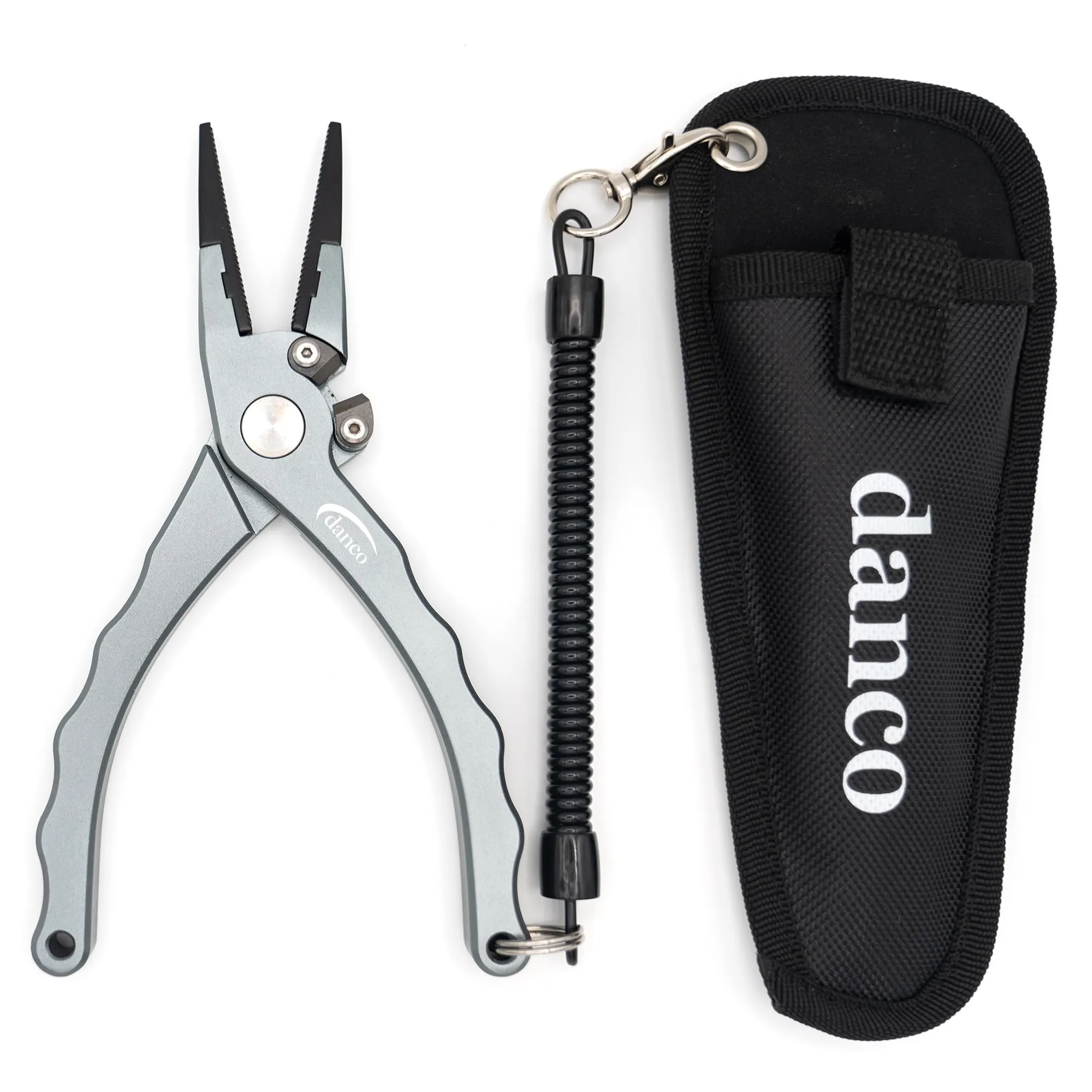 Danco 7.5-Inch Aluminum Fishing Pliers with Tungsten-Carbide Cutters – Saltwater Resistant, T6-6061