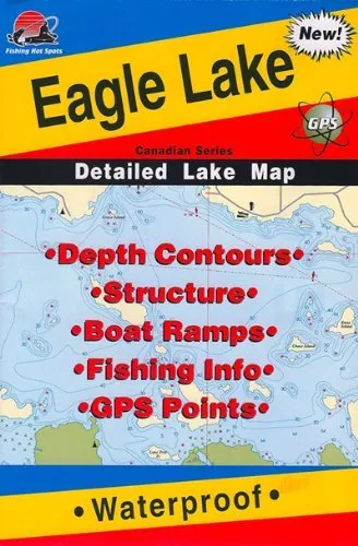 Eagle Lake Fishing Map - Detailed Contours, Boat Ramps & GPS Waypoints, Ontario