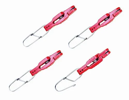 Easy Clip Heavy Compression Snap Release Fishing Planer Board Kite Downriggers Clips, Red