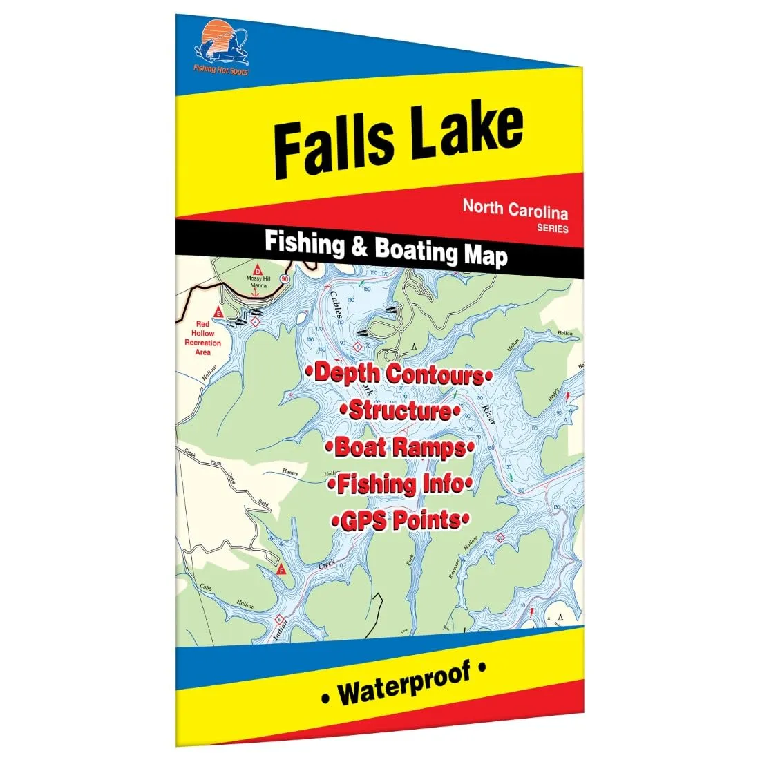 Falls Lake Fishing Map - Trophy Largemouth Bass, GPS Info, Fishing Tips & Techniques