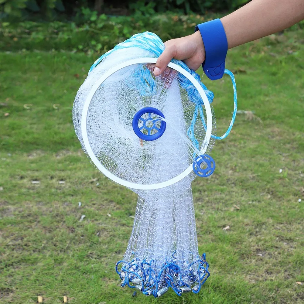 Fishing Cast Net for Bait Trap, 7.87ft/11.8ft/15.74ft, Nylon Monofilament, Heavy Duty Weights