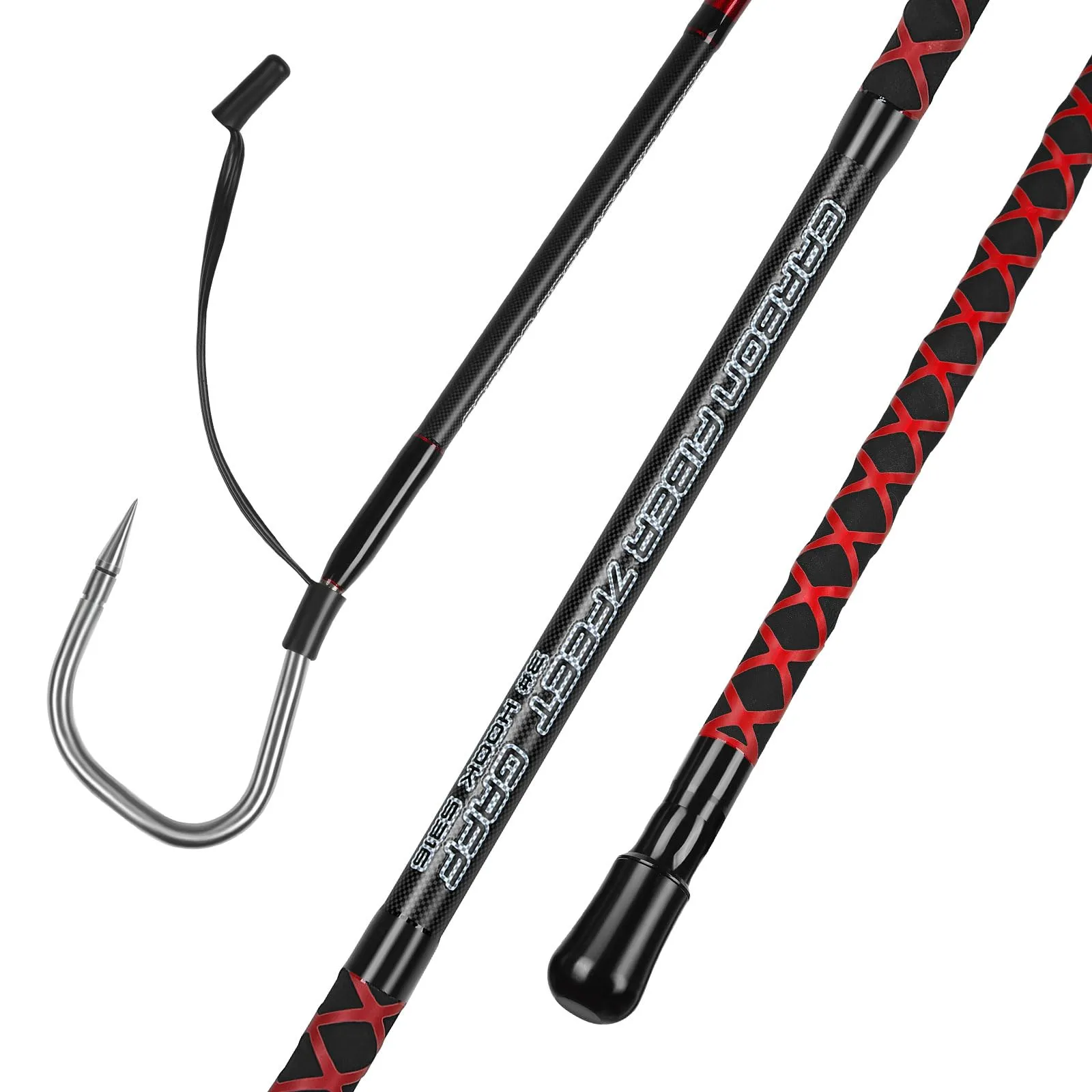 Fishing Gaff Saltwater 4'8''/7' with S316 Stainless Steel Hook and Carbon Fiber Shaft