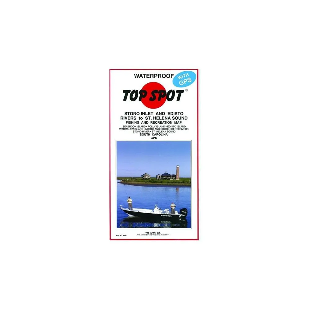 Fishing Map of Stono River Folly Island to Frip Island - Topspot