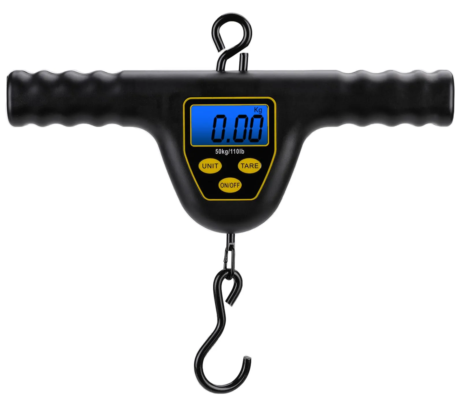 Fishing Weighing Scales Waterproof Digital LCD Display, 50kg Capacity Handheld Scale with Hook