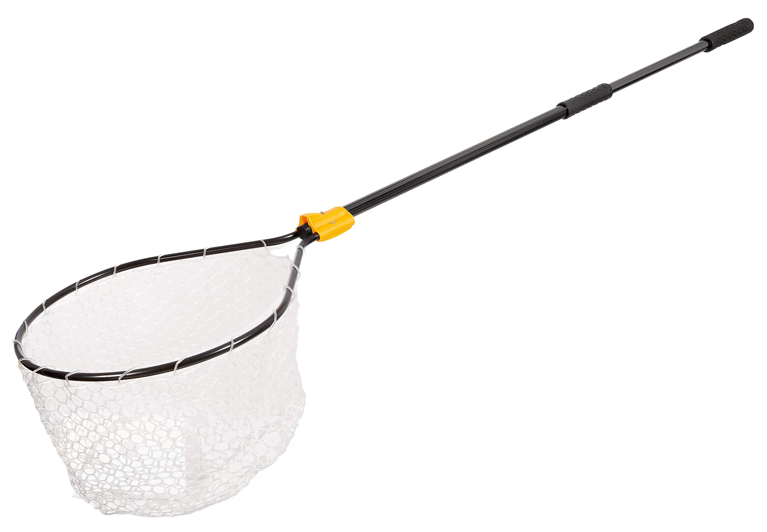 Frabill Conservation Telescoping Handle Net 21' X 24' Teardrop Hoop Black/Yellow