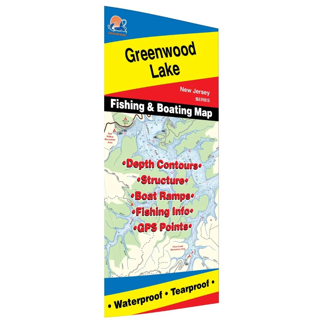 Greenwood Lake Fishing Map - Largemouth Bass, Muskellunge, GPS Info, Fishing Tips, NJ