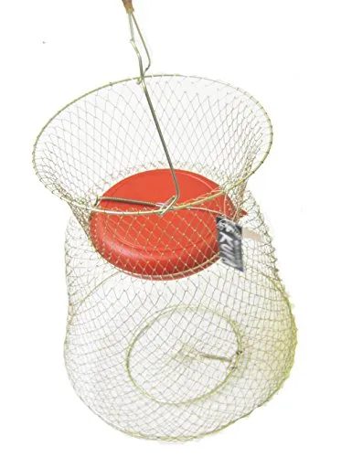 KUFA Medium Floatable Galvanized Steel Wire Fish Basket with Easy Access Gates