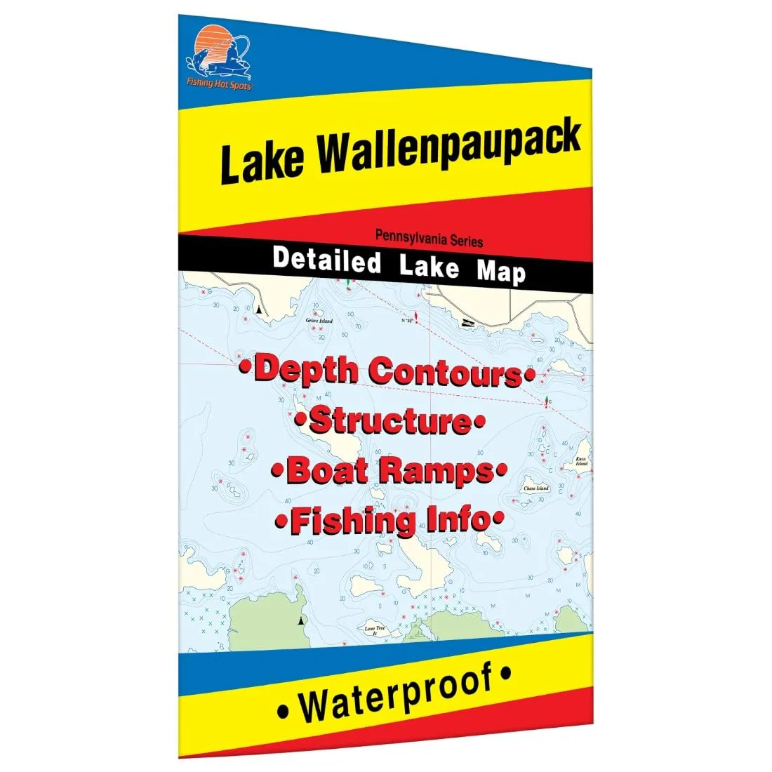 Lake Wallenpaupack Fishing Map - Smallmouth, Striped Bass, Walleye, Hybrid Stripers, Brown Trout