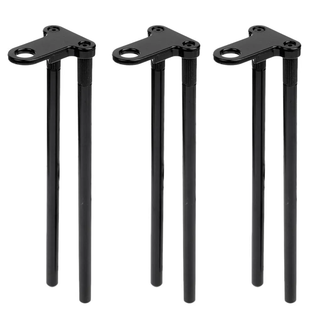 LoveinDIY 3Pcs Snag Bars Lightweight Carp Fishing Snag Ears 16.5cm, Aluminum Alloy, Black