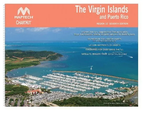 MAPTECH Virgin Islands & Puerto Rico Chart Kit 7th Edition - Comprehensive Navigation Charts