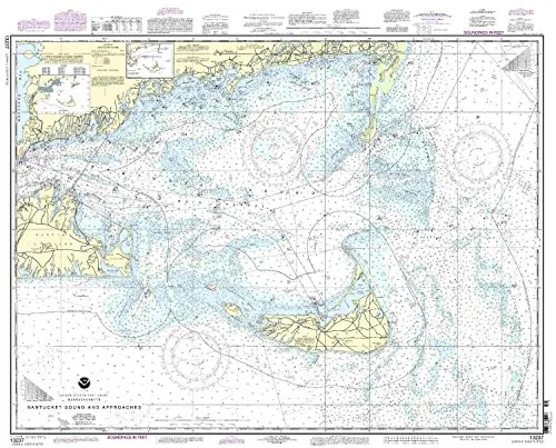 Nantucket Sound and Approaches Nautical Chart 13237 - NOAA Approved, Updated, On-Demand Print