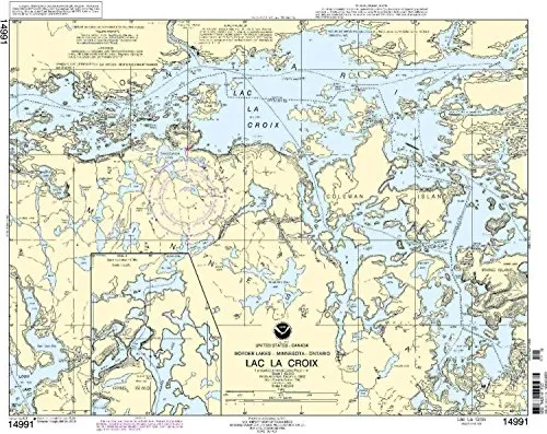 NOAA-Approved Chart 14991 Lac la Croix - Up-to-Date Nautical Chart for Mariners