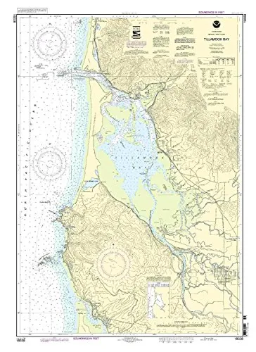 NOAA-Approved Tillamook Bay Nautical Chart - Printed on Demand with Latest Updates