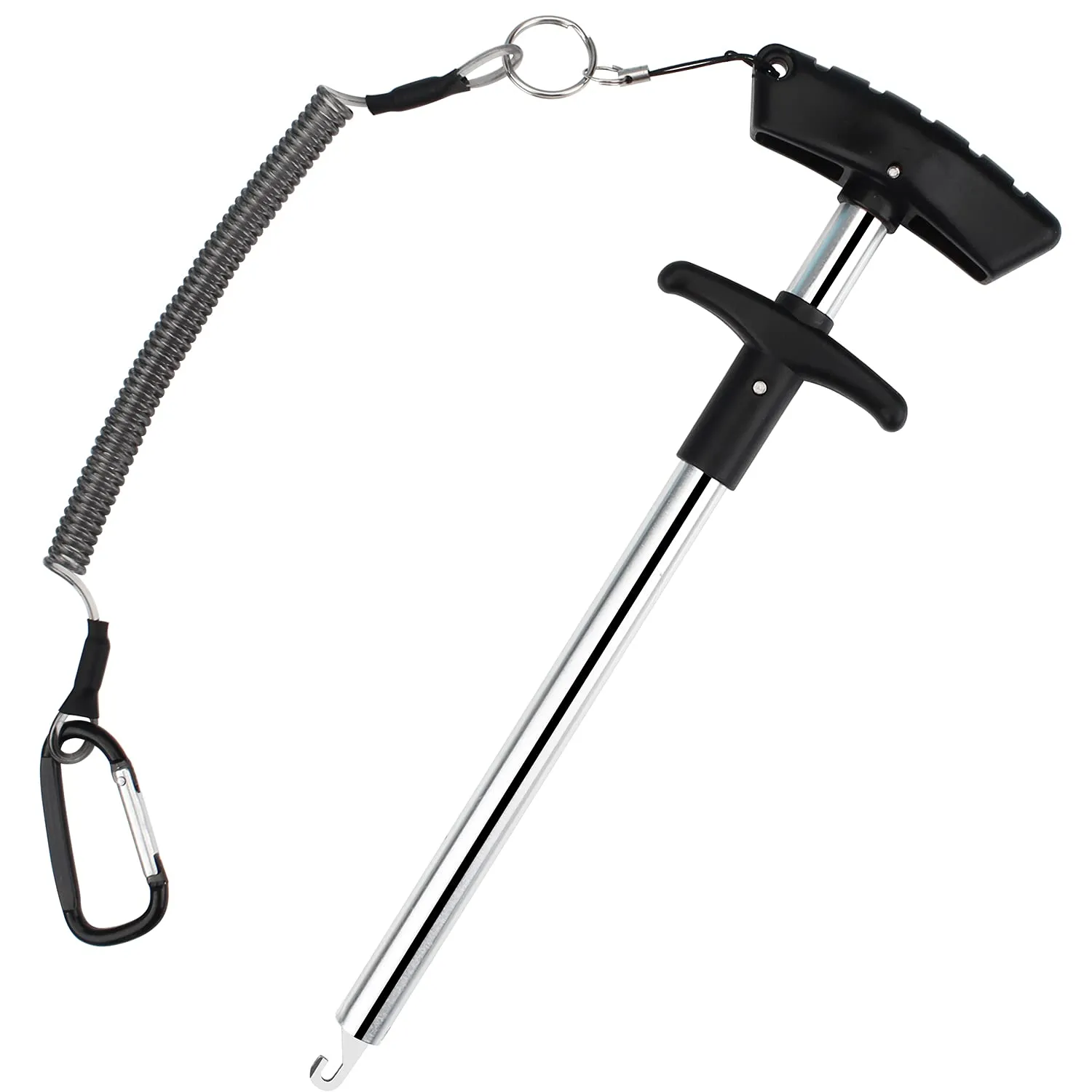 Portable T-shaped Hook Remover for Fishing, Anodized Aluminum, Freshwater & Saltwater Use