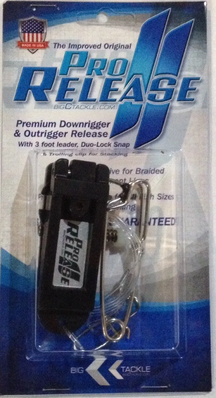 Pro Release II Downrigger Release Clip - Adjustable Tension, Black, Braided & Monofilament Lines