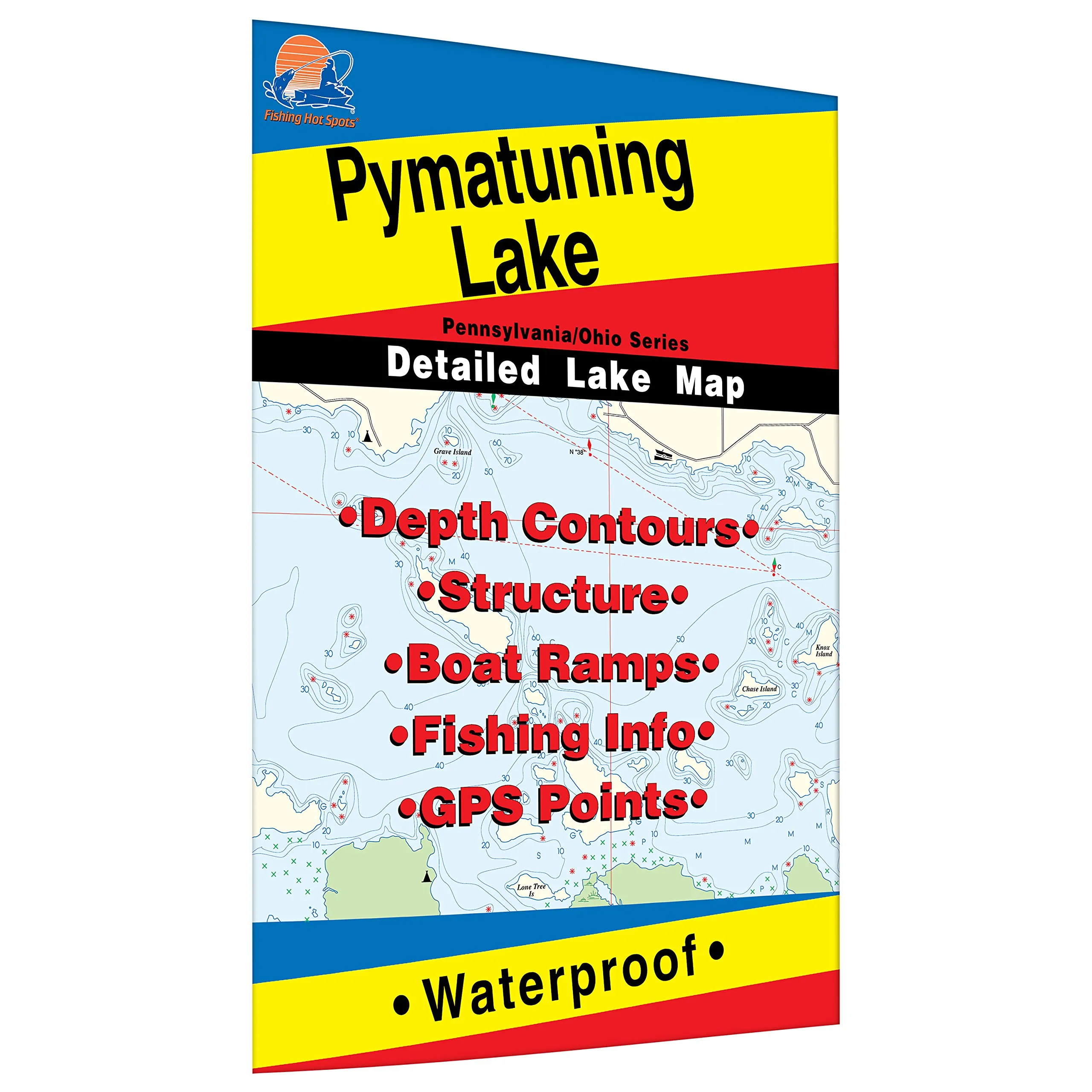 Pymatuning Lake Fishing Map - Durable Waterproof, Expertly Researched, Walleye & Crappie Fishing Guide