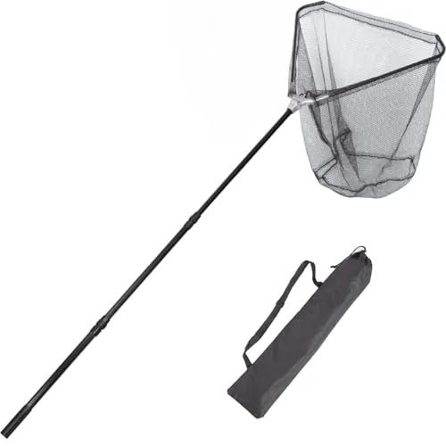 Retractable Long Landing Net 89.1' - Telescoping Handle, 26' Deep, Lightweight & Durable Design