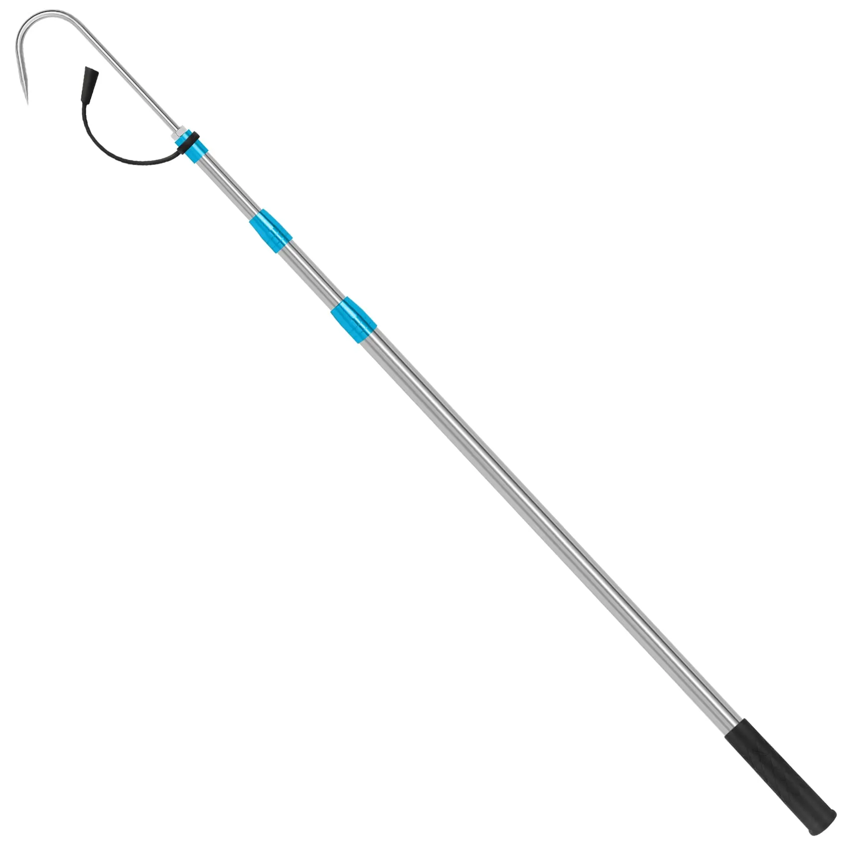 SANLIKE Telescopic Fish Gaff, Stainless Steel Retractable Pole for Saltwater Fishing, 189cm