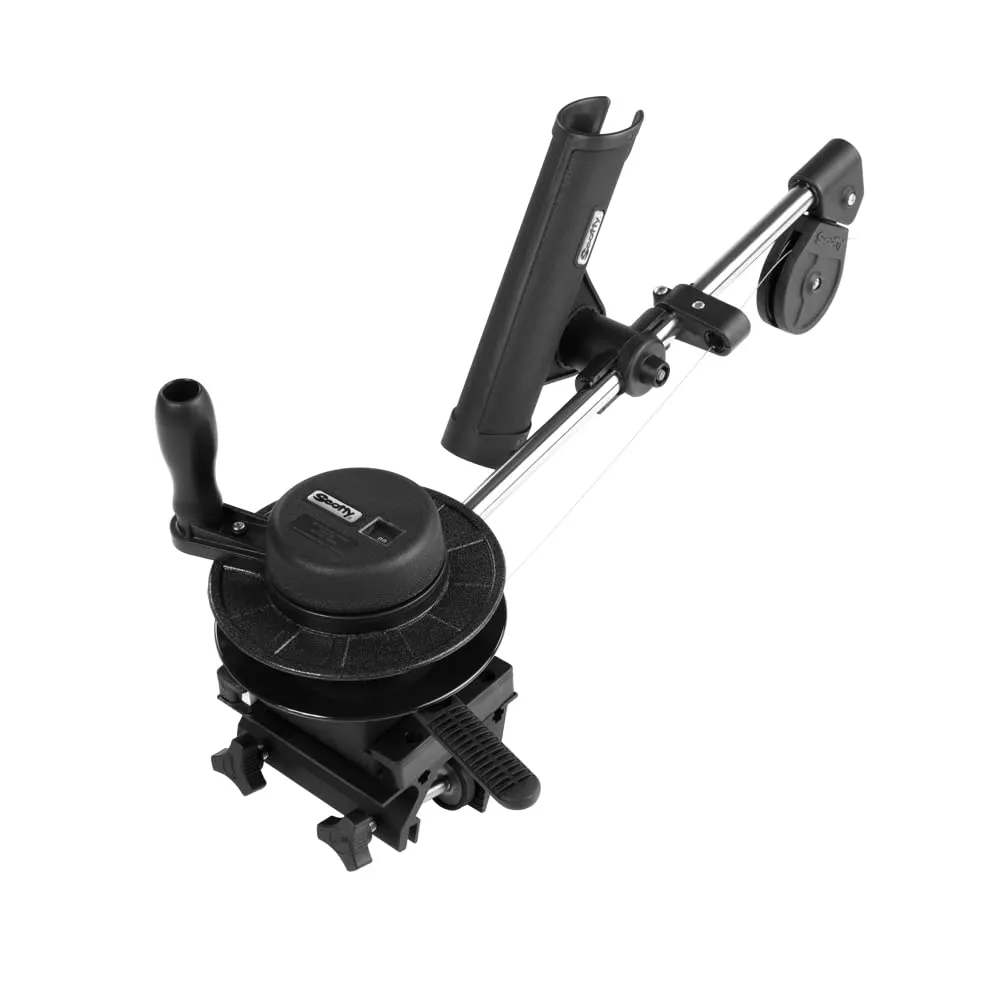 Scotty #1050MP Depthmaster Manual Downrigger with Rod Holder & Clamp Mount - Black