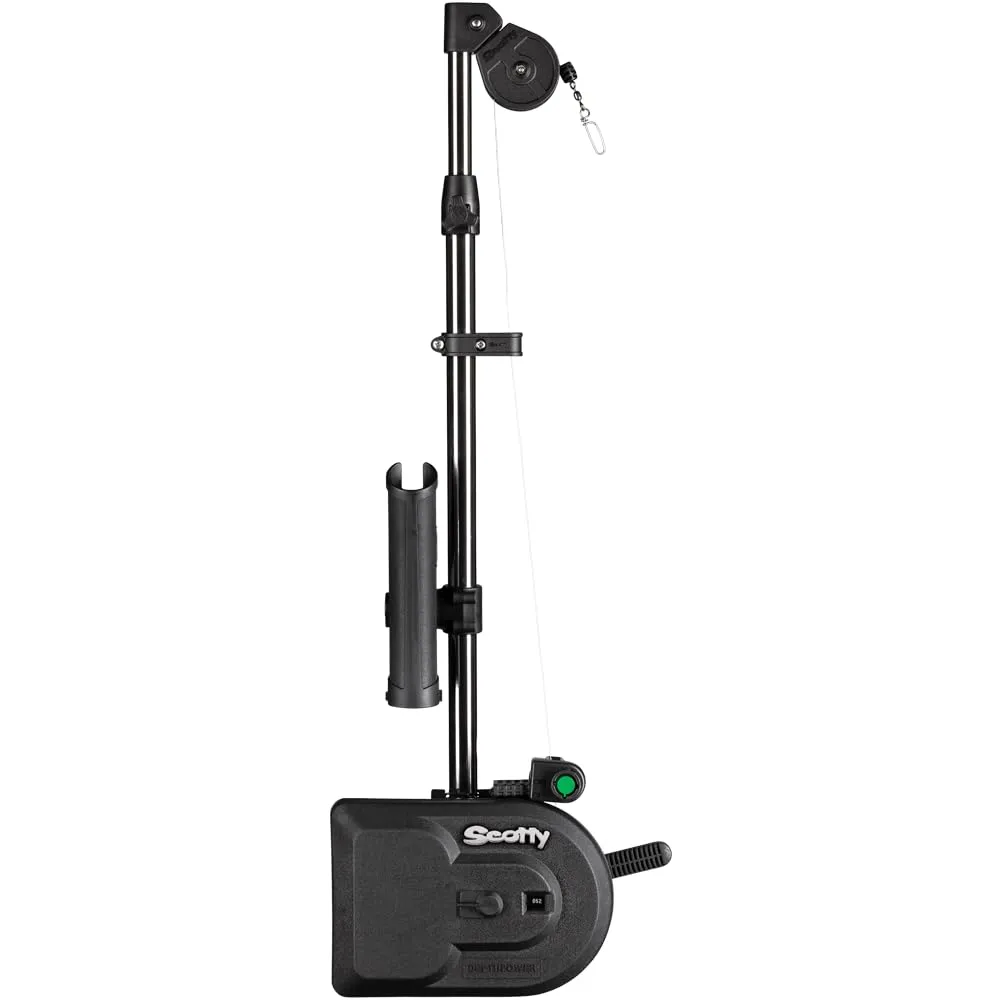 Scotty #1106B Electric Downrigger with 60-Inch Boom, Swivel Base, Rod Holder & Braided Line