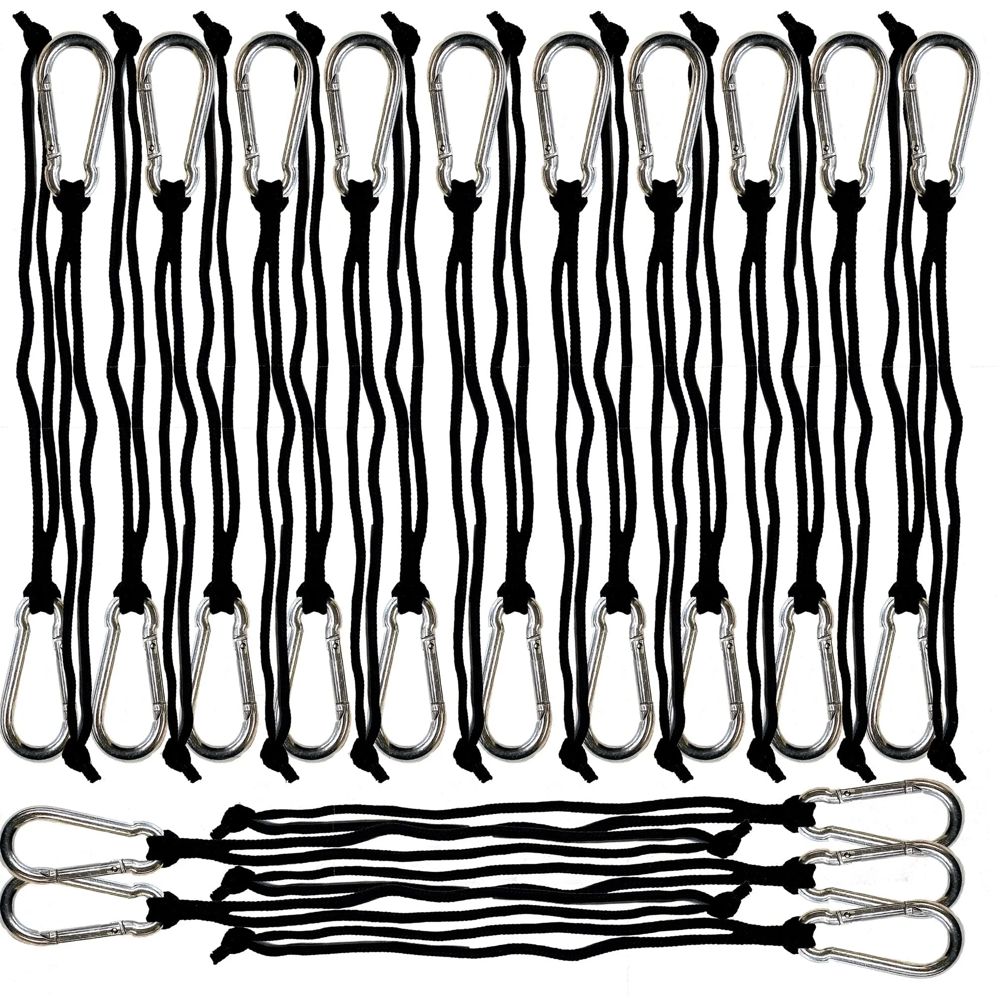 Select Heavy-Duty Batting Cage Net Hangers with Steel Carabiners – Pack of 25