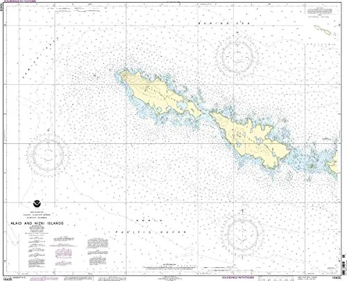 Semichi Islands Nautical Chart - NOAA Approved, 1:20000 Scale, Alaid and Nizki Islands