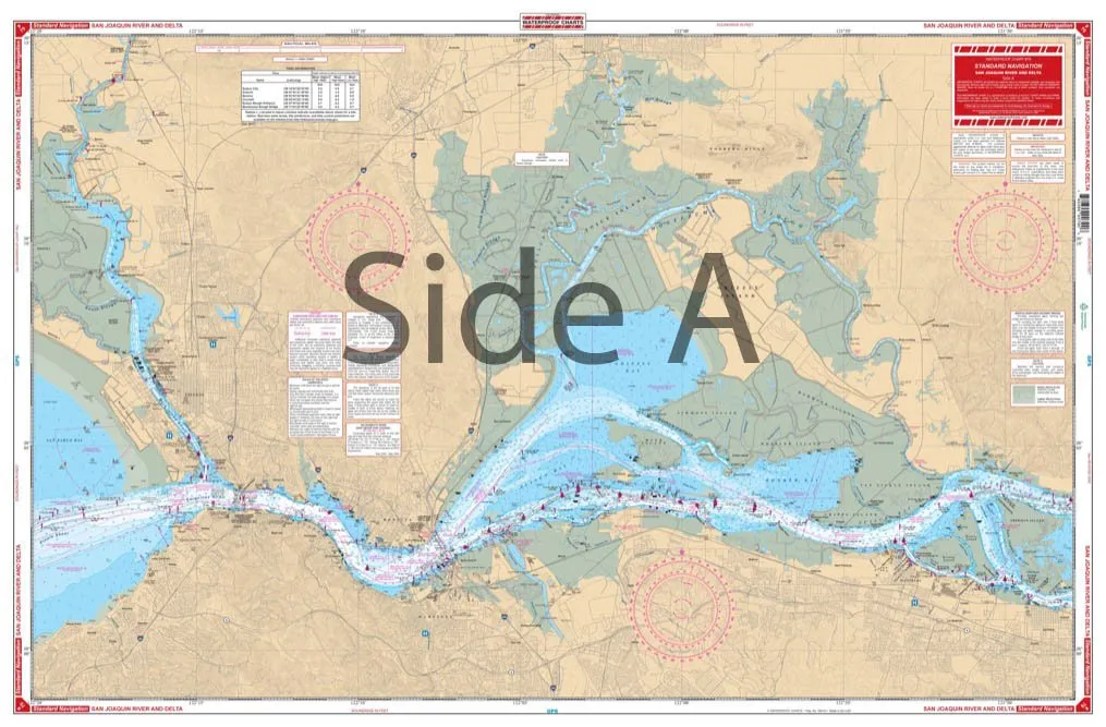 Standard Navigation Waterproof Chart, 79 San Joaquin River & Delta, 25' x 38'