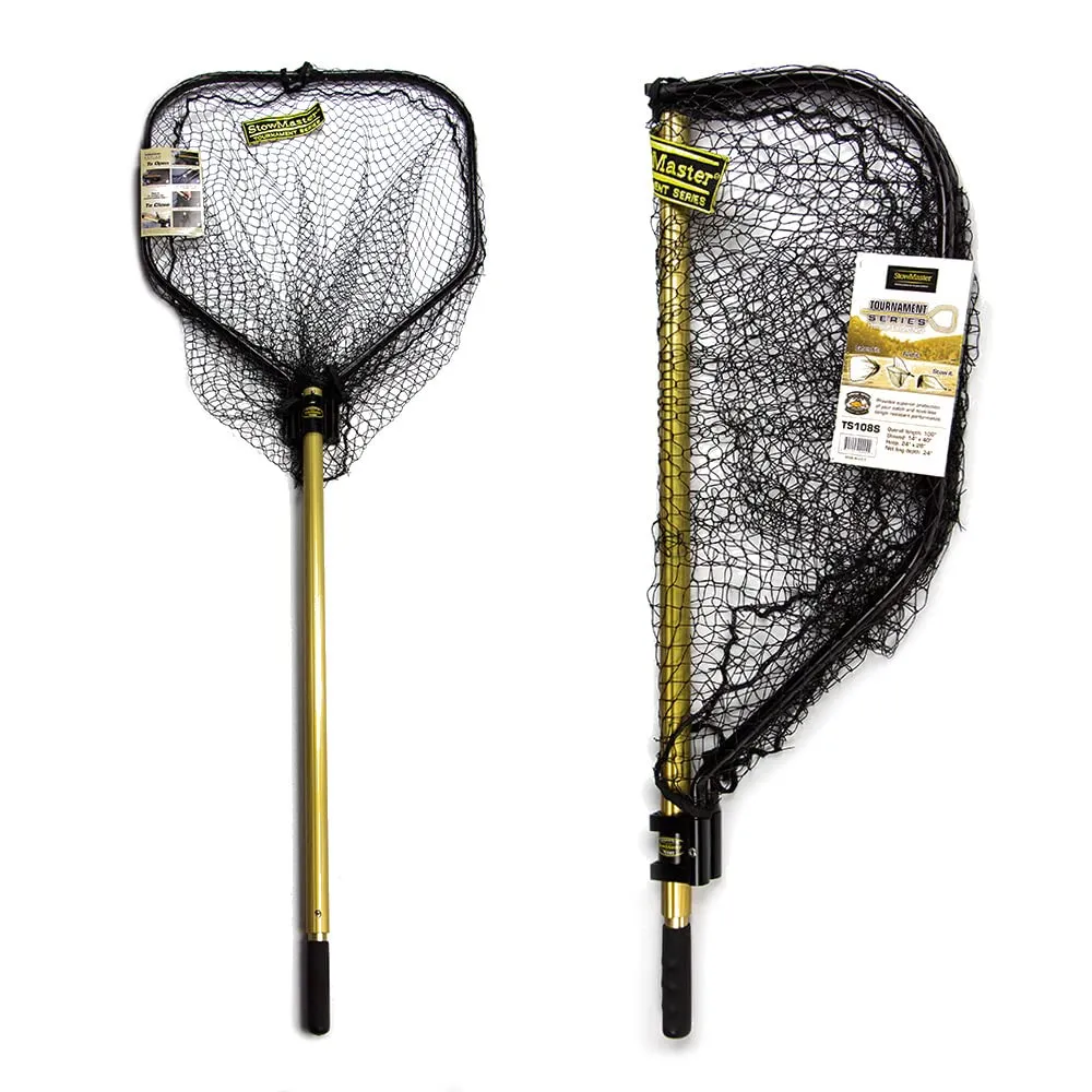 StowMaster TS108S Tournament Series Landing Net, Gold/Black, 24x28 inch Hoop, 108 inch Handle