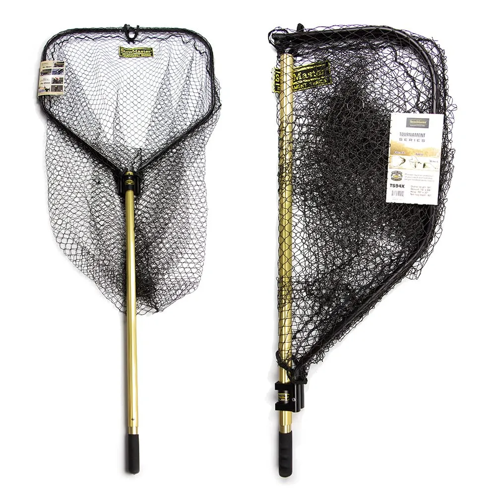 StowMaster TS94X Tournament Series Landing Net - Gold/Black, 30'x32' Hoop, 94' Telescoping Handle