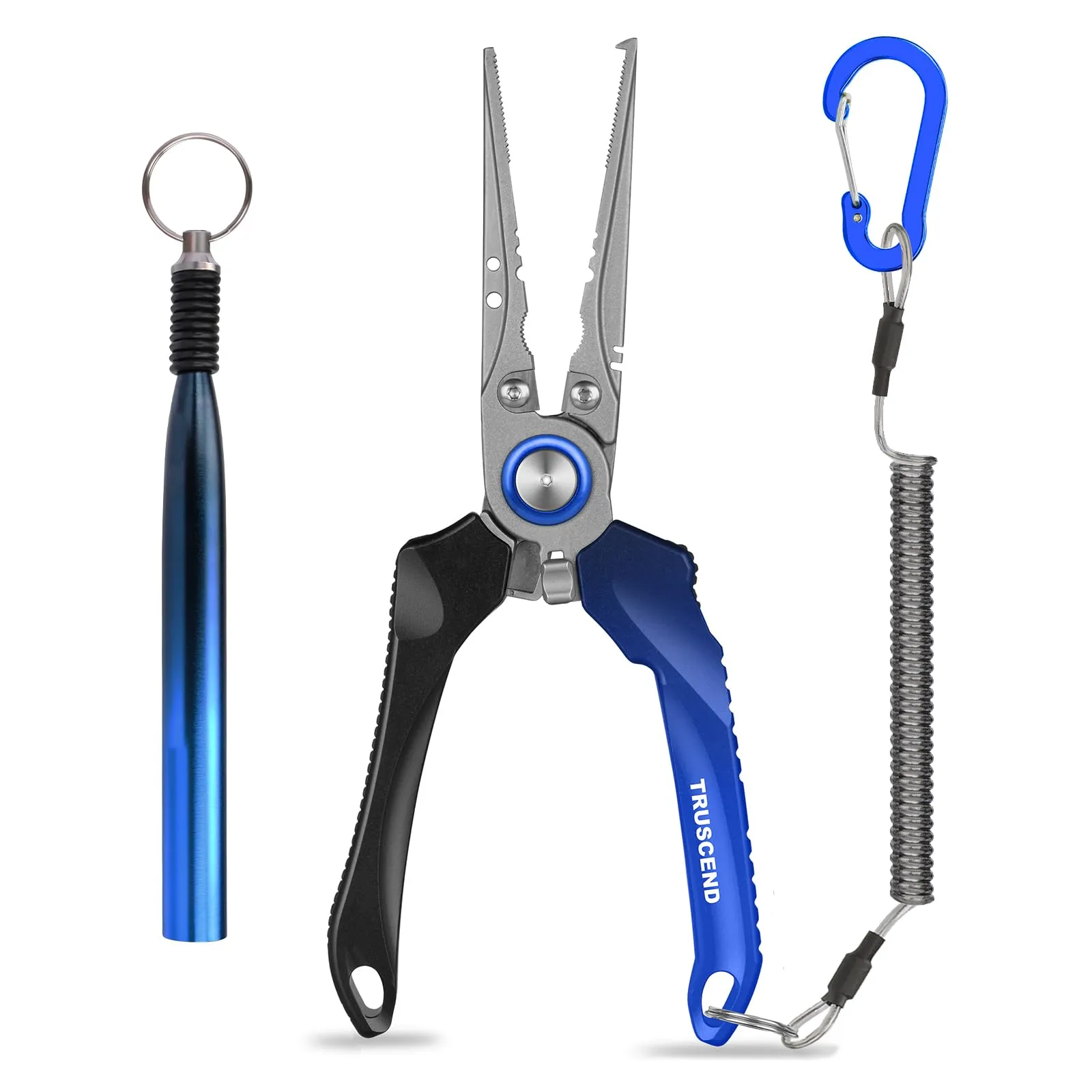 TRUSCEND Lockable Fishing Pliers with Ergonomic Handle, Teflon Coated, Saltwater Resistant