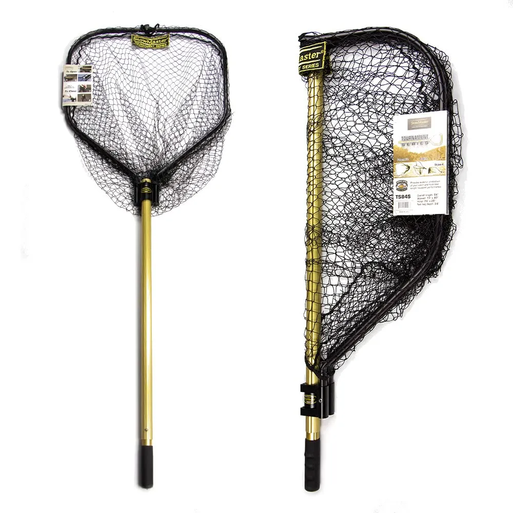 TS84S Tournament Series Precision Landing Net - 24x28 inches, 84 inches Long, Gold/Black