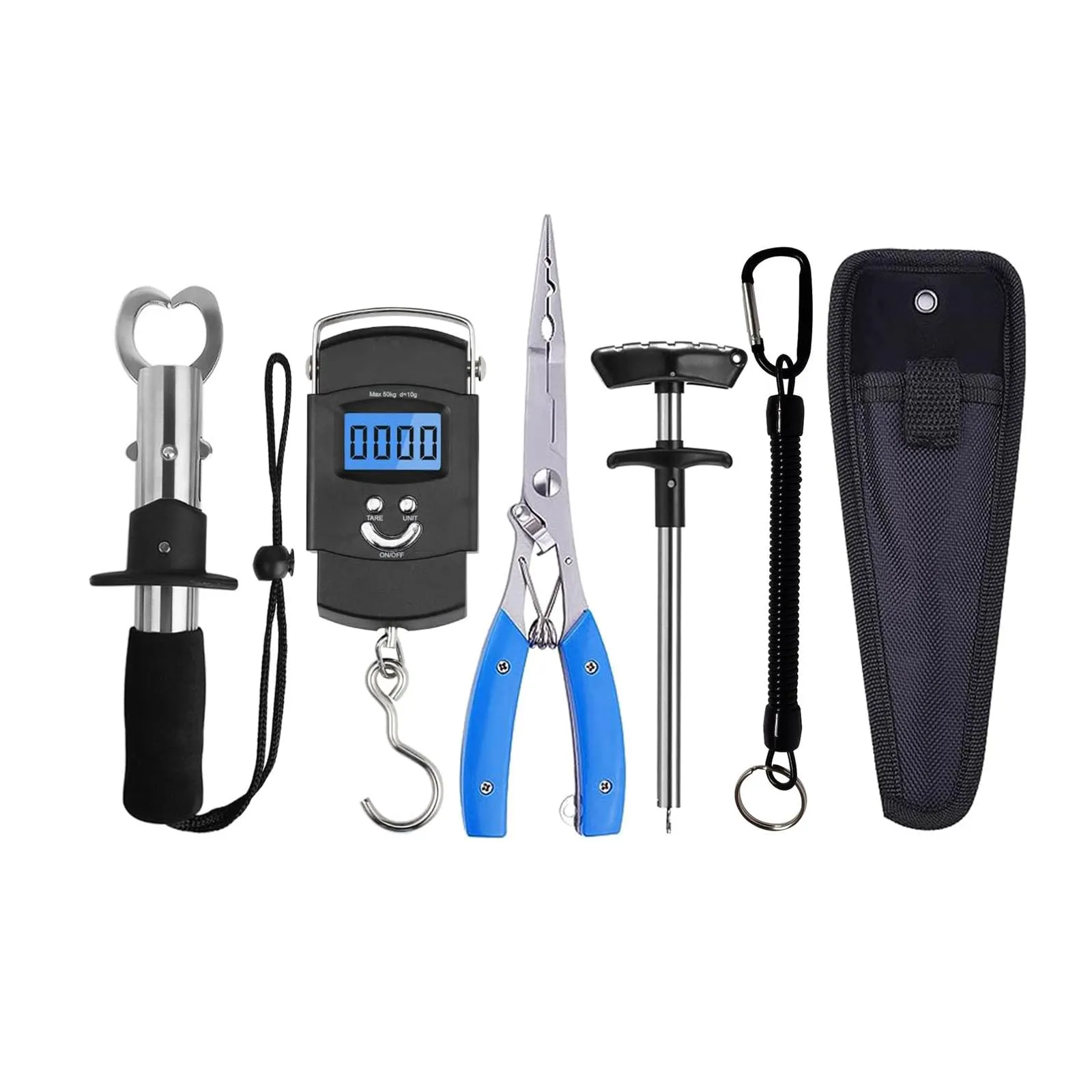 Upgraded Multi-Functional Fishing Pliers Set with Digital Scale & Hook Release, Ice Fishing Gear